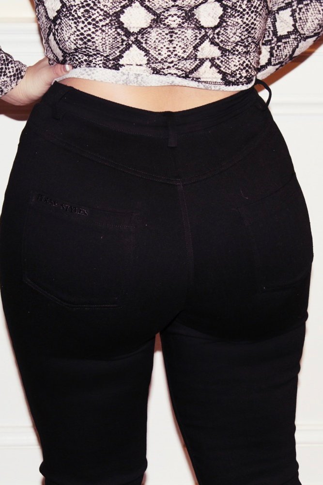 High Waisted Black Jeans