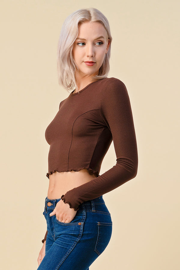Princess crop top Brown