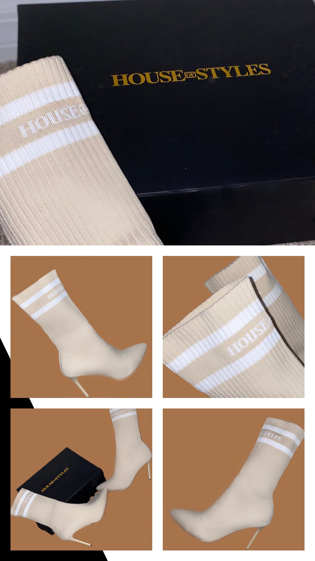 Shireen Sock Boots (Cream)