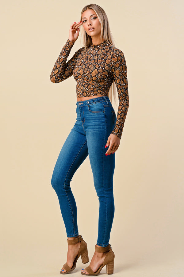 Snake Me Crop Top