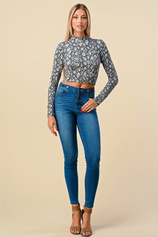Snake Me  Crop Top