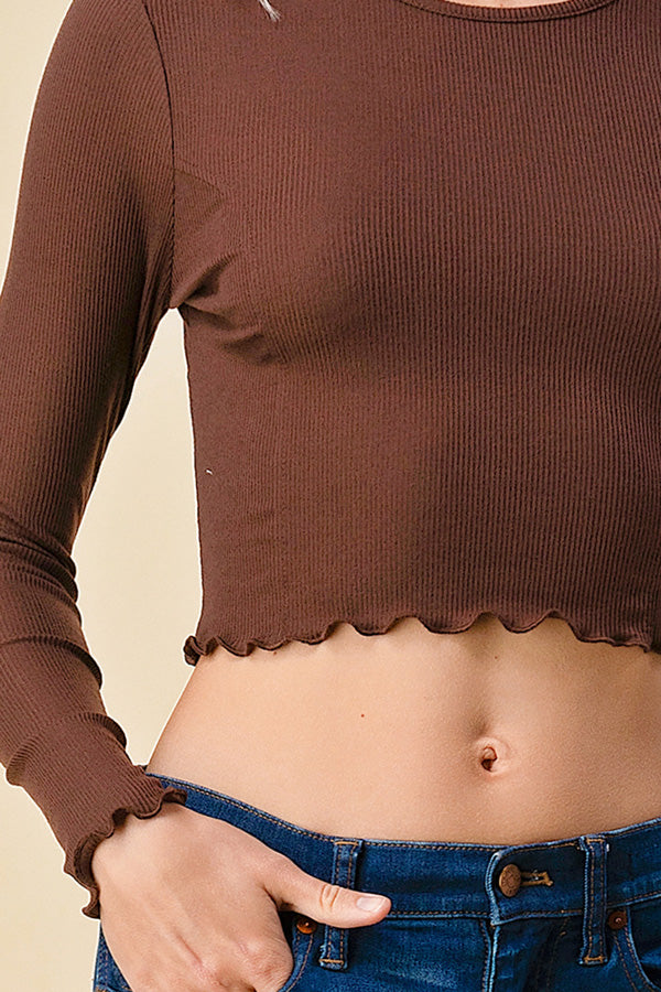 Princess crop top Brown